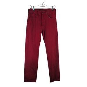 Levi's 501 Red Button Fly Jeans, Size 32x36